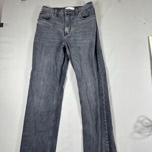 Abercrombie & Fitch The 90s Straight Ultra High Rise Jeans Black Women's 27/4S